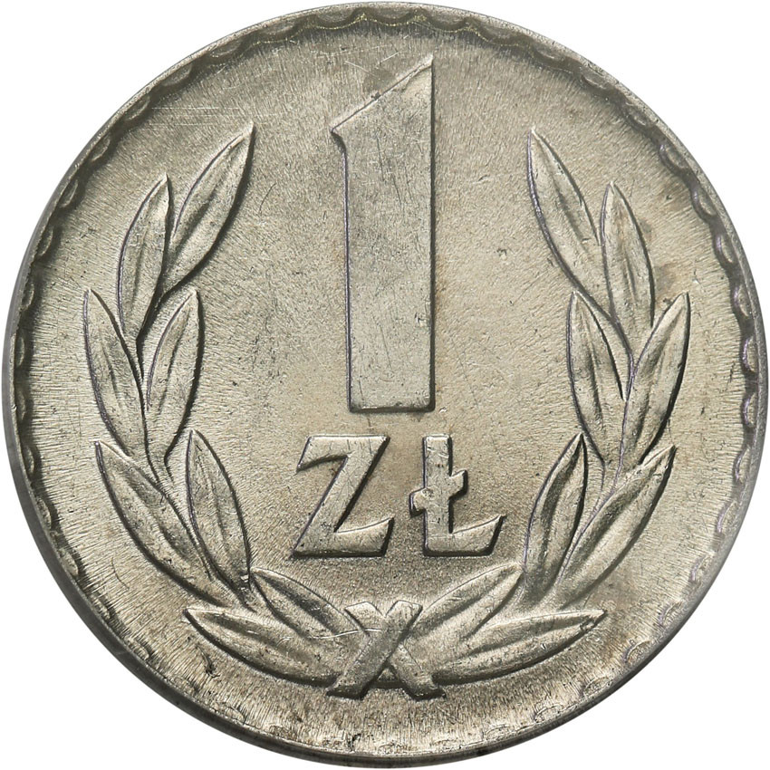 PRL. 1 złoty 1966 aluminium PCGS MS62